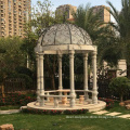 outdoor hotel decoration beige marble gazebo